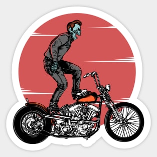 Zombie Motorbike Sticker